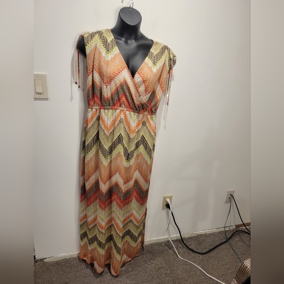 Chico's size 3 us size xl chevron knit sun dress multicolored - Picture 1 of 7